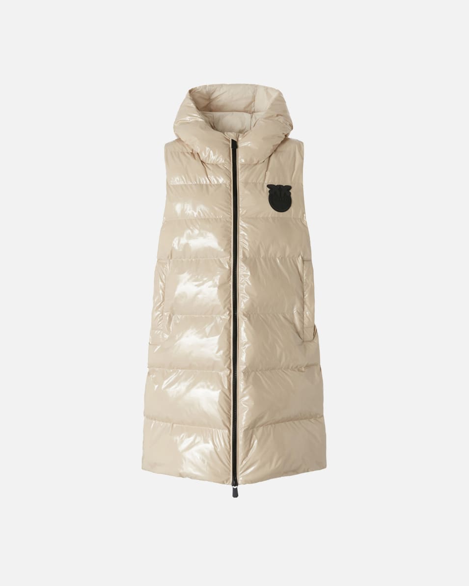Pinko Ärmellose Daunenjacke mit Kapuze und Steppung Black Friday