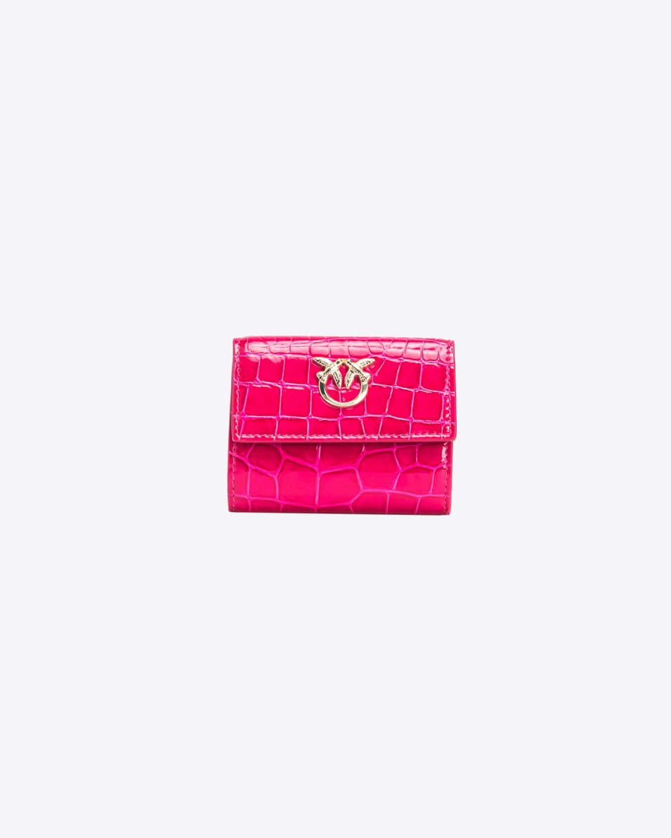 Pinko Kleine Geldbörse Kroko glänzend farbig PINKO Galleria Heißer Verkauf