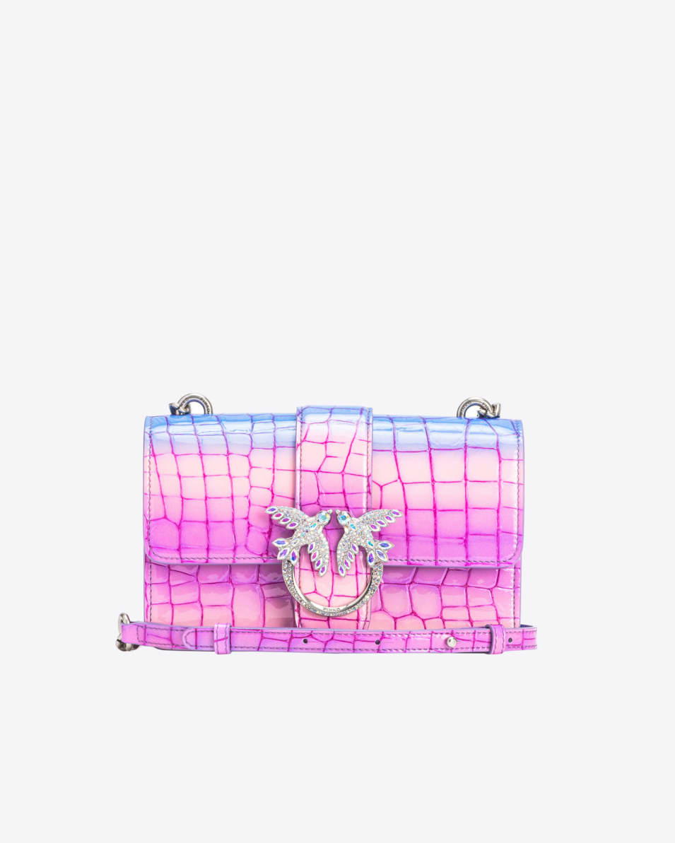 Pinko Mini Love Bag One Kroko glänzend Farbverlauf PINKO Galleria Neueste Mode
