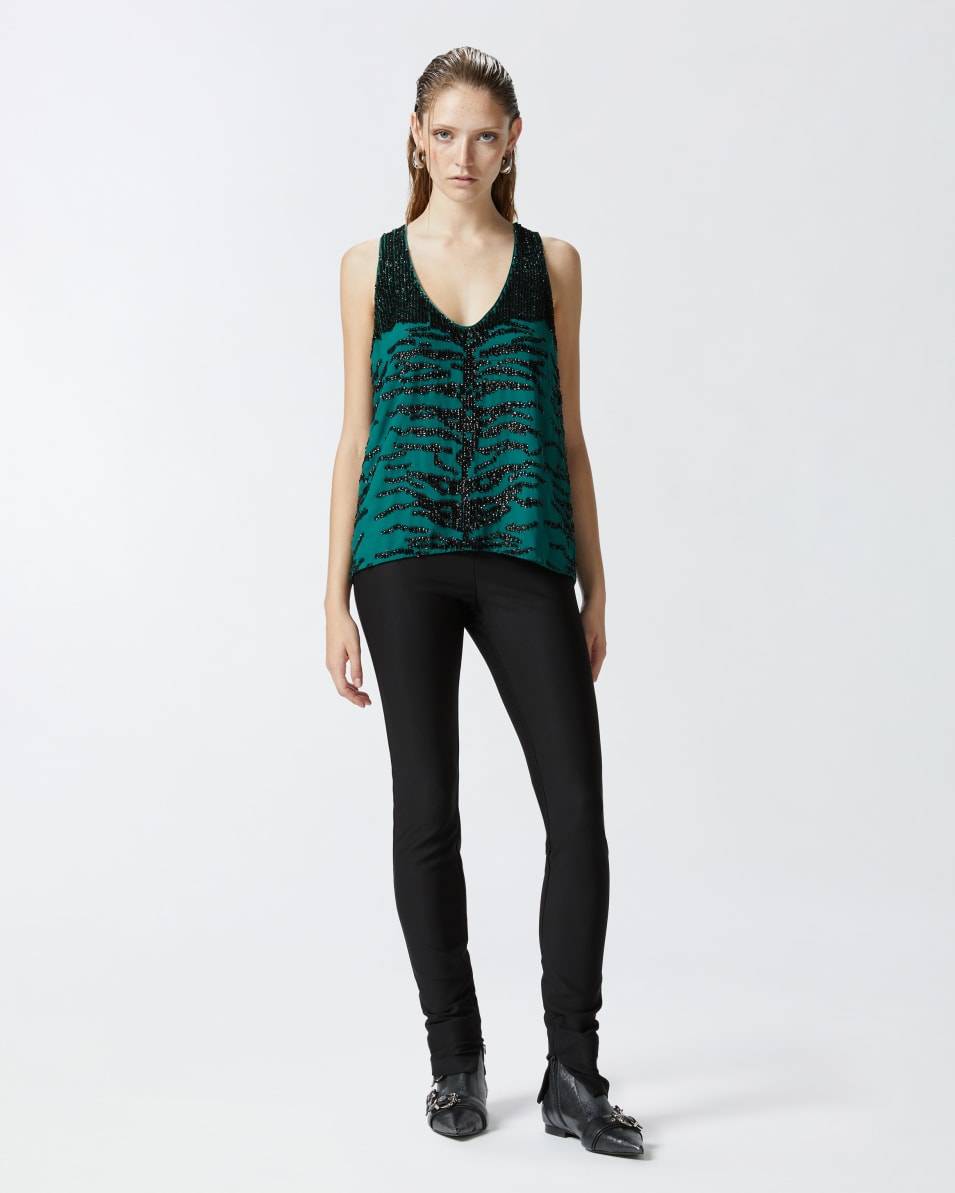 Pinko Top mit Pailletten-Zebramuster Letzte 3 Tage