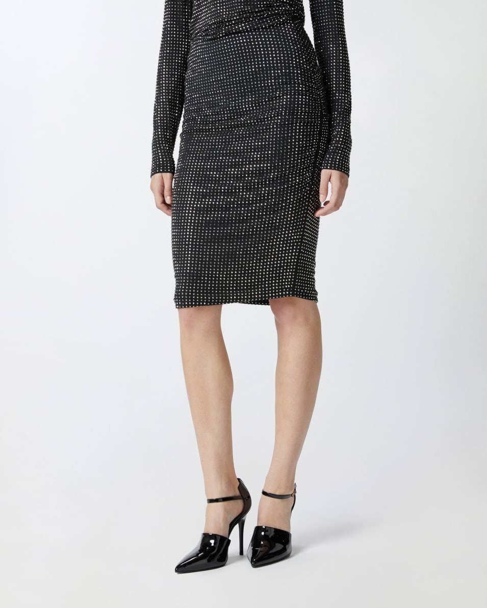 Pinko Pencil skirt with applied rhinestones Riesige Rabatte