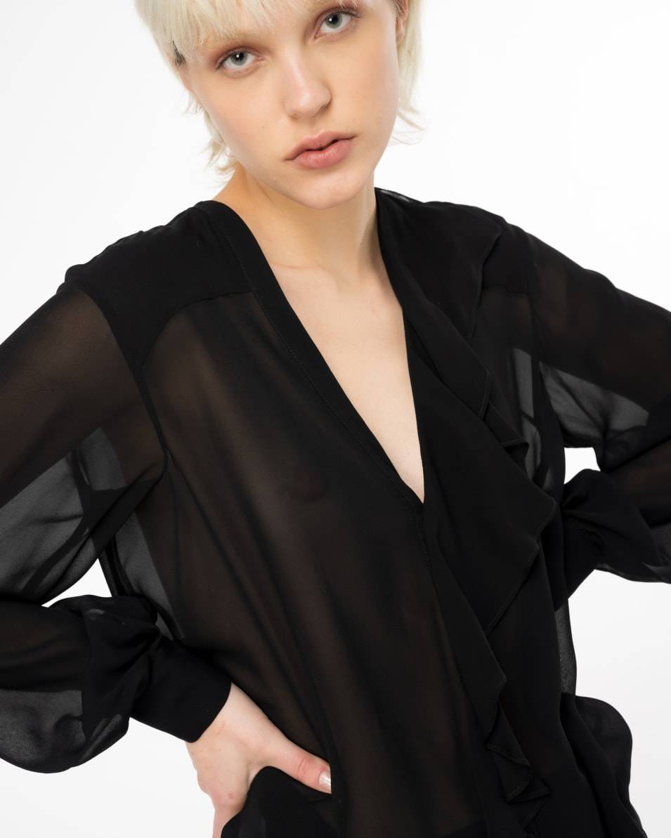 Pinko Bluse mit Volant Clearance-Verkauf