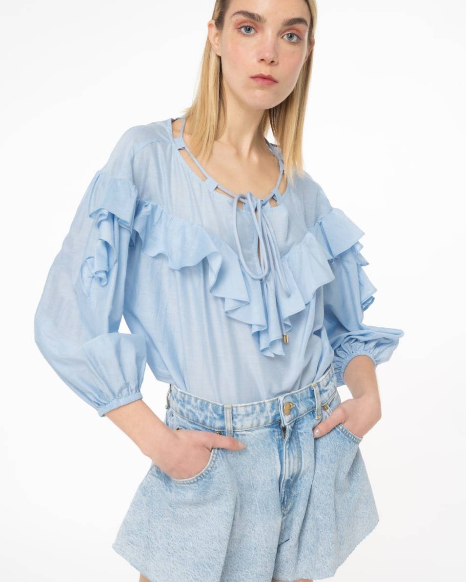 Pinko Bluse mit großem Volant Verkauf