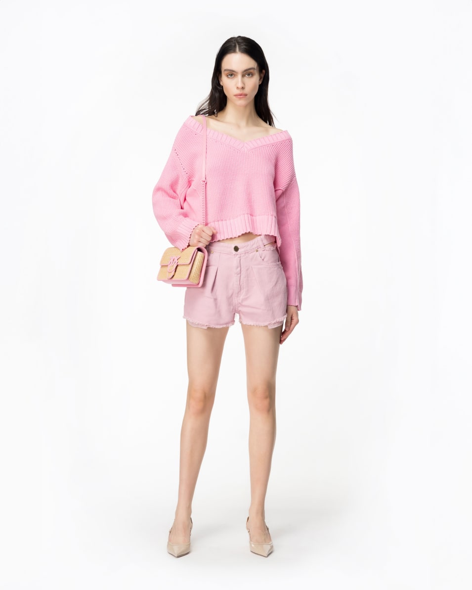 Pinko Shorts aus Baumwoll-Bull im Angebot