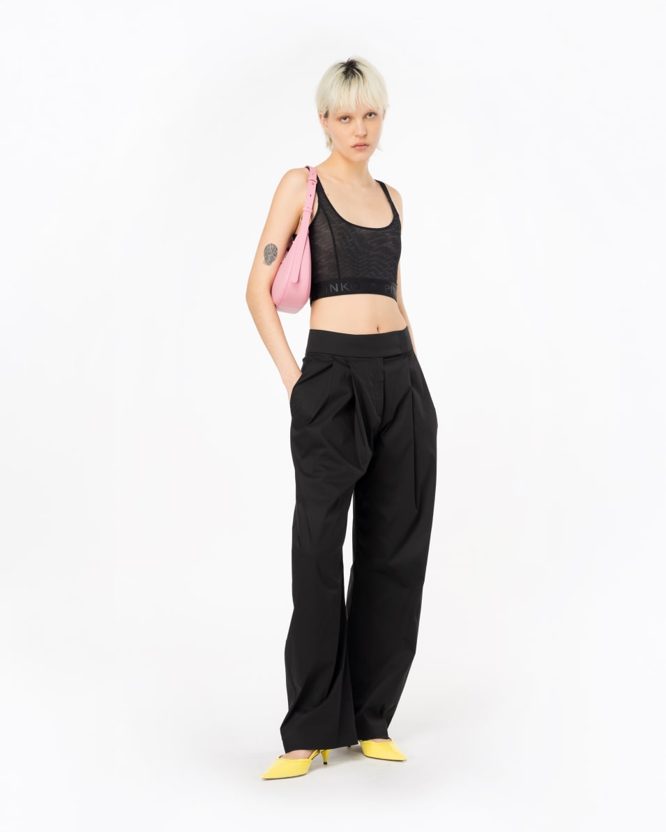 Pinko Weite Hose aus technischem Popeline Kostenloser Versand