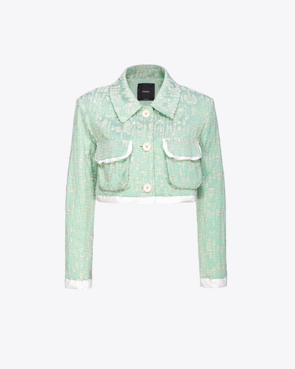 Pinko Kurzjacke Lurex-Flechtgewebe Neueste Mode