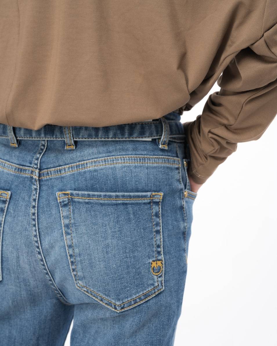 Pinko Skinny Jeans aus Stretch-Denim in Vintage-Optik Online Outlet