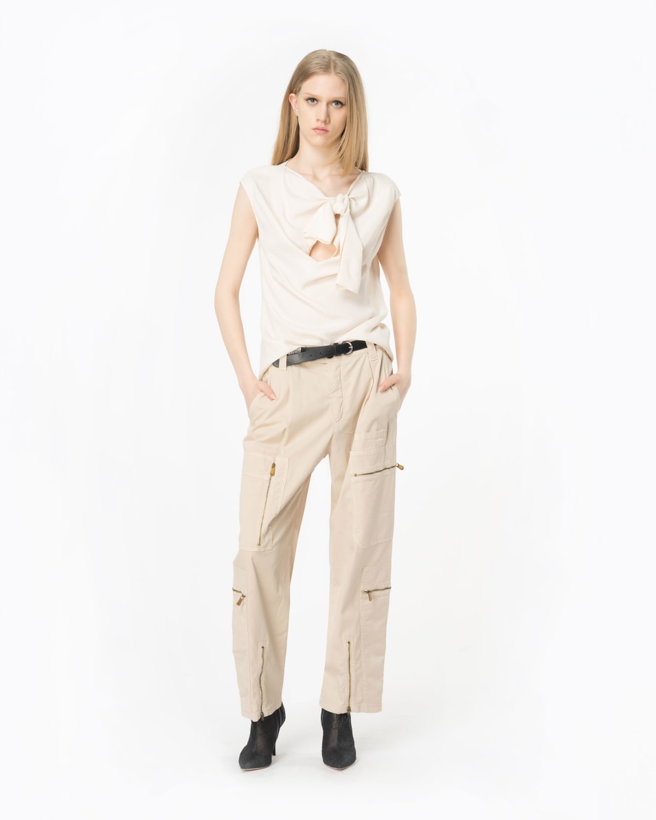 Pinko Top aus Seidenmix mit Schleife Tiefpreis