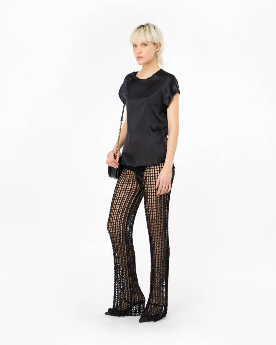 Pinko Hose Schnurnetz glänzend Fabrikladen