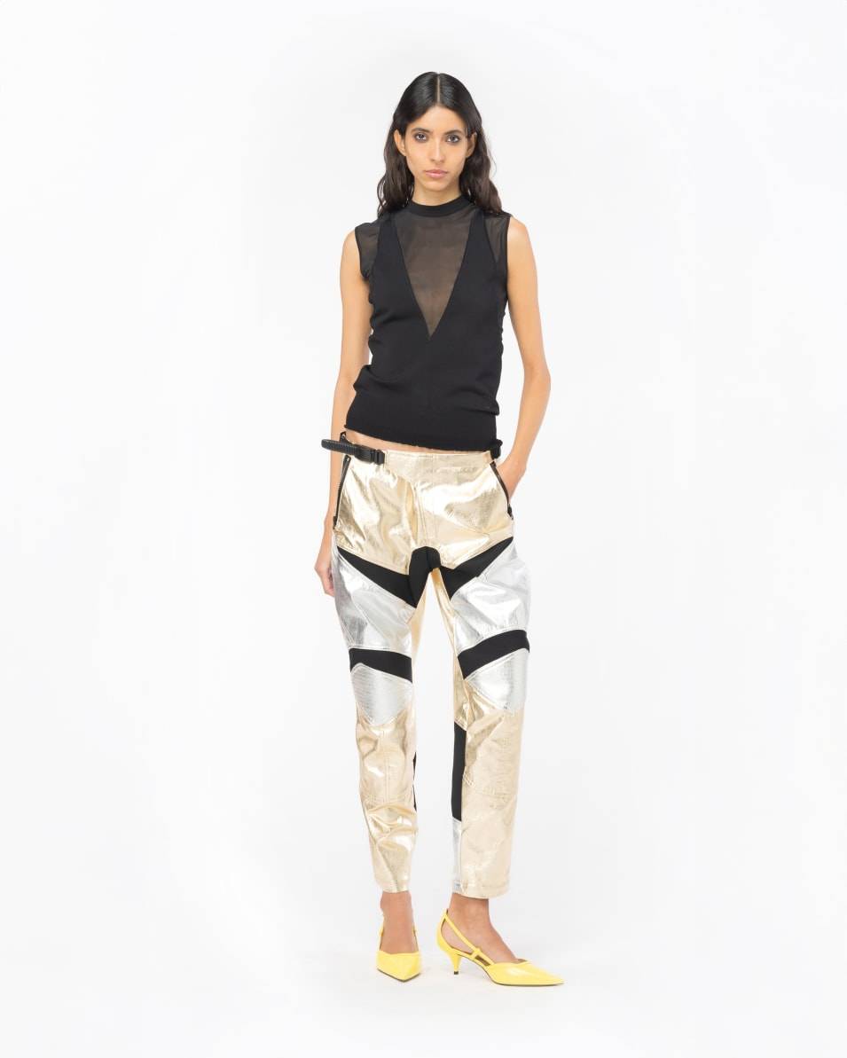 Pinko Bikerhose Metallic Begrenzt auf 3 Tage