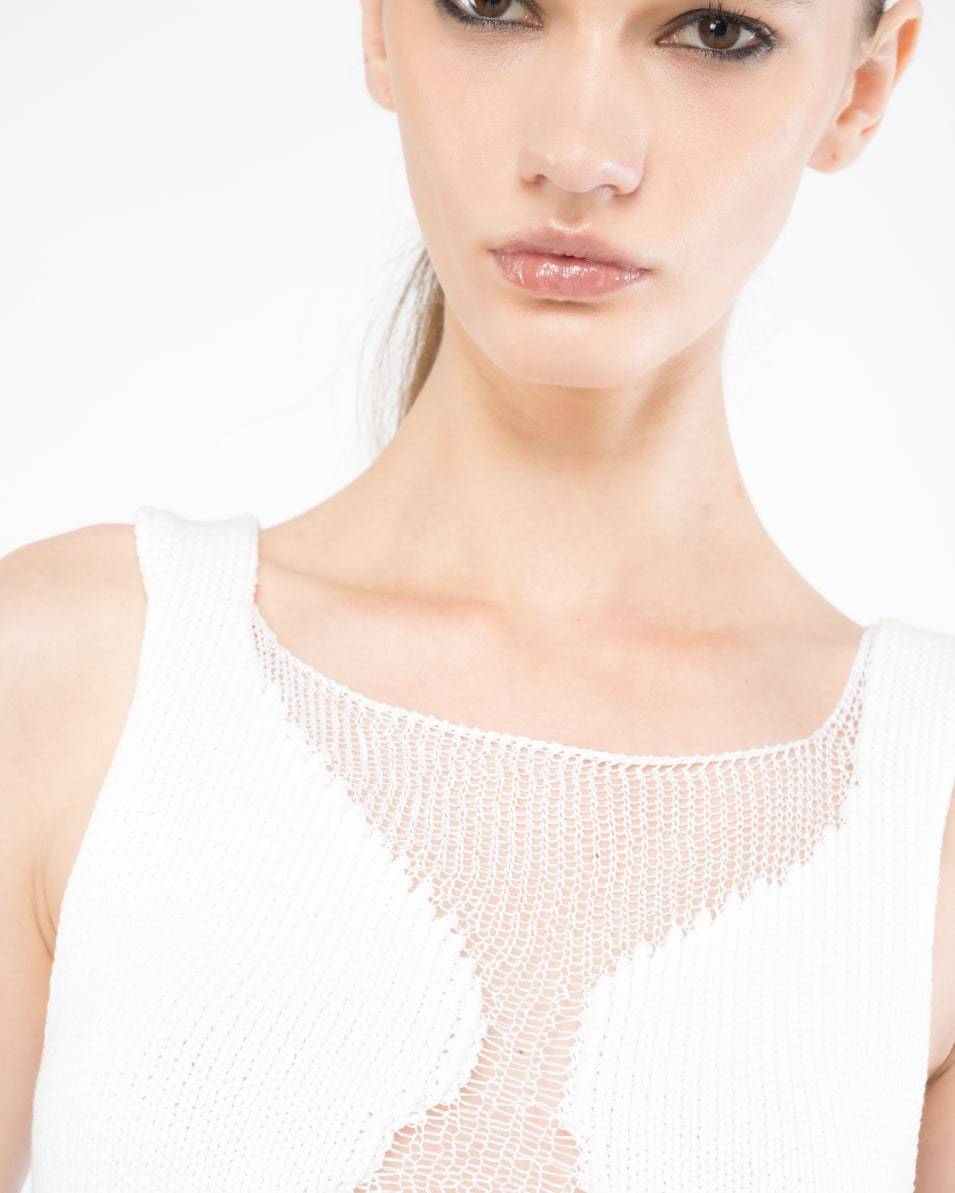 Pinko Netz-Top Patch transparent Im Verkauf
