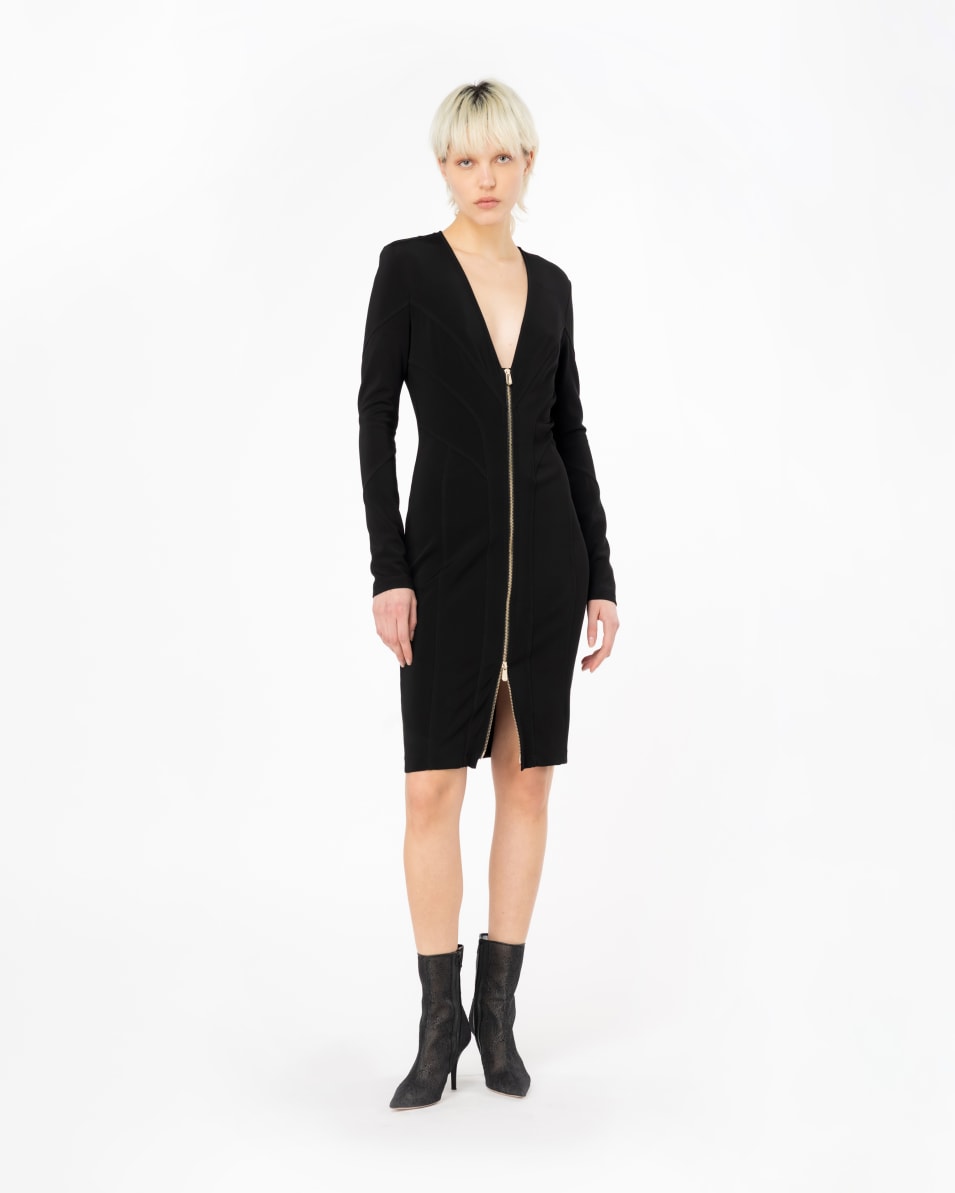 Pinko Midikleid mit Steppnähten Auslauf