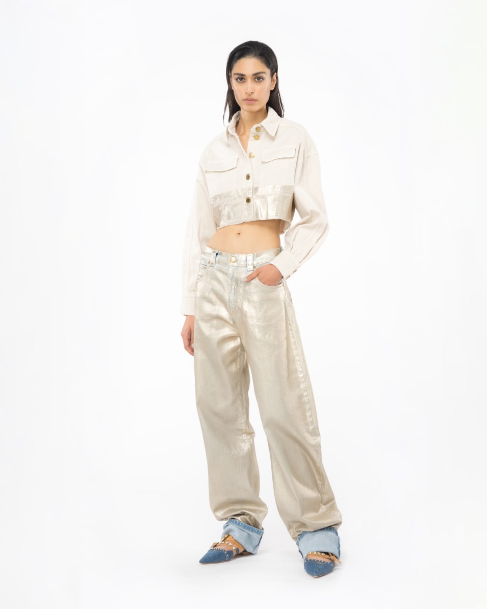 Pinko Kurze Jacke Metallic Hotsell