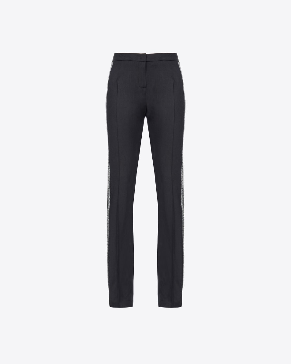 Pinko Hose mit strassbesetztem Galonstreifen Kostenloser Versand