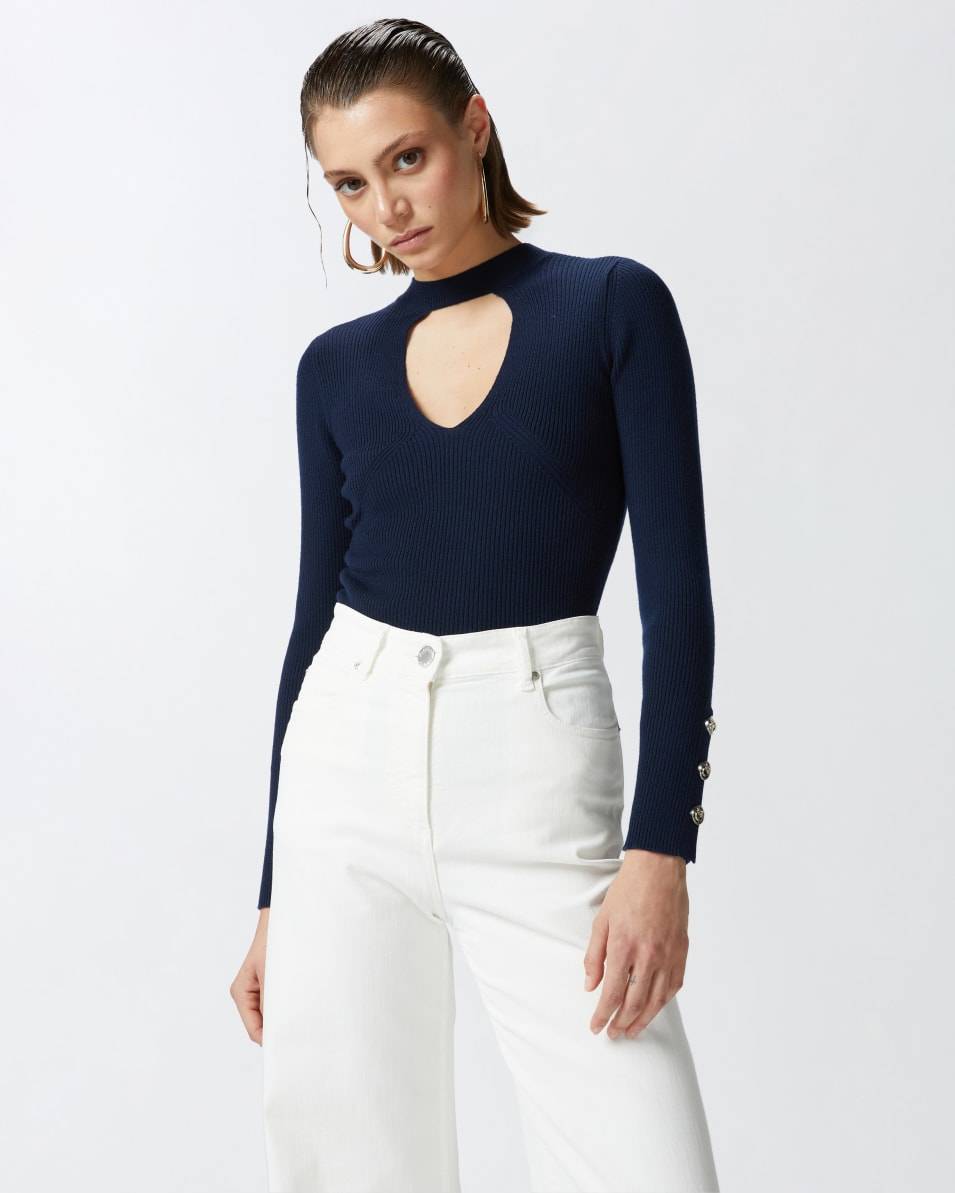 Pinko Gerippter Wollpullover Preisnachlass