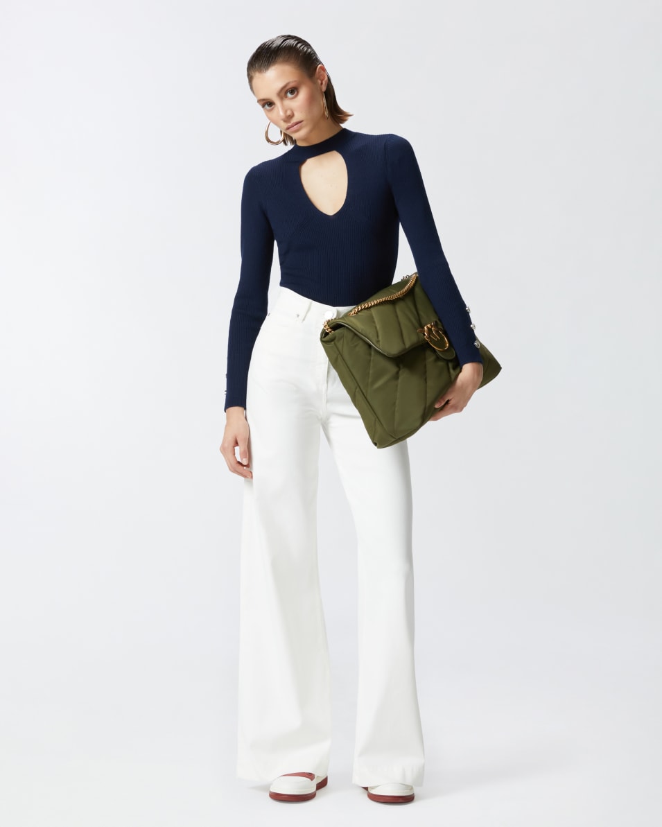 Pinko Gerippter Wollpullover Preisnachlass