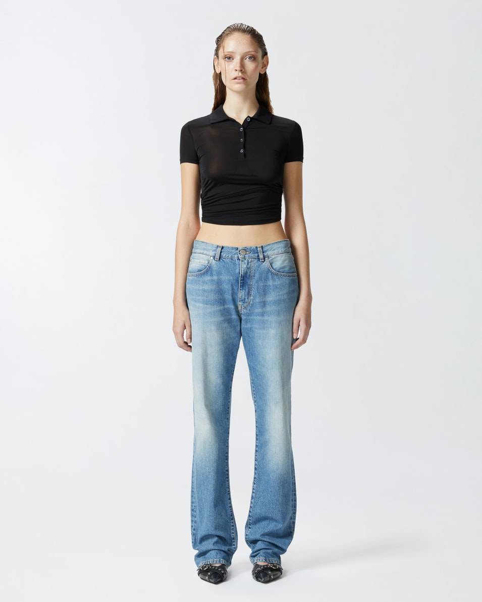 Pinko Jeans loose-fit in denim vintage blu chiaro Vatertagsangebot