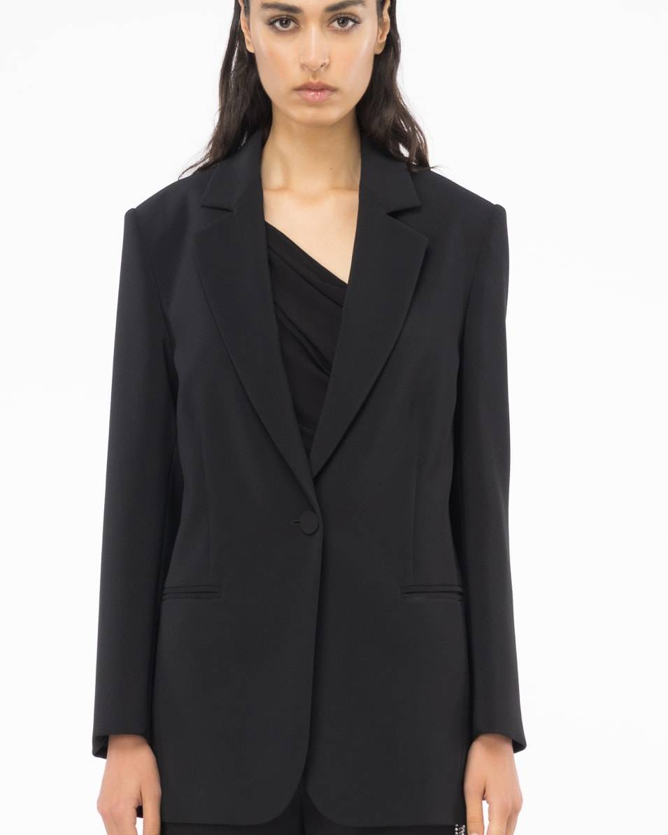 Pinko Blazer Stretch-Crêpe unifarben Online Outlet