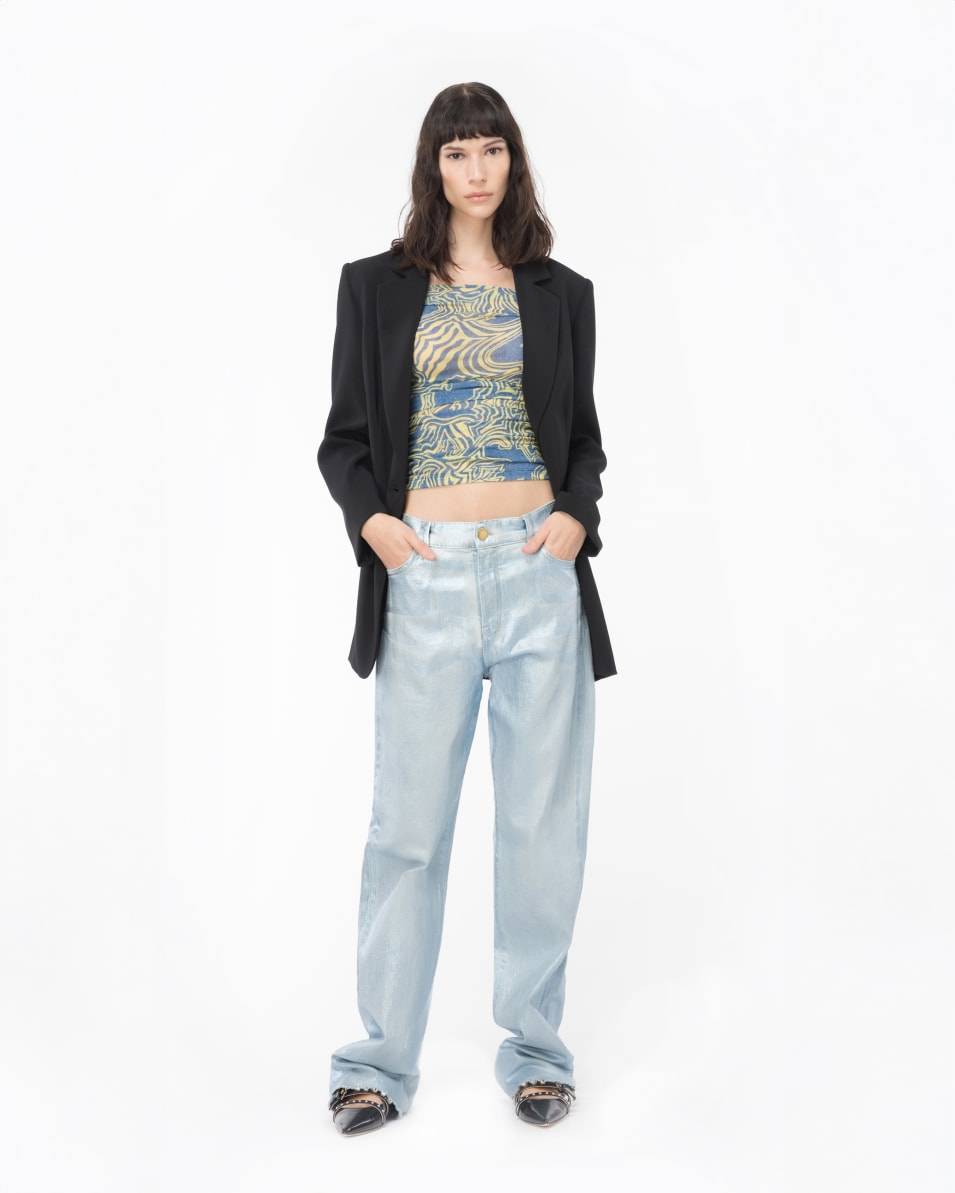 Pinko Jeans Straight Shining Denim Riesige Ersparnisse