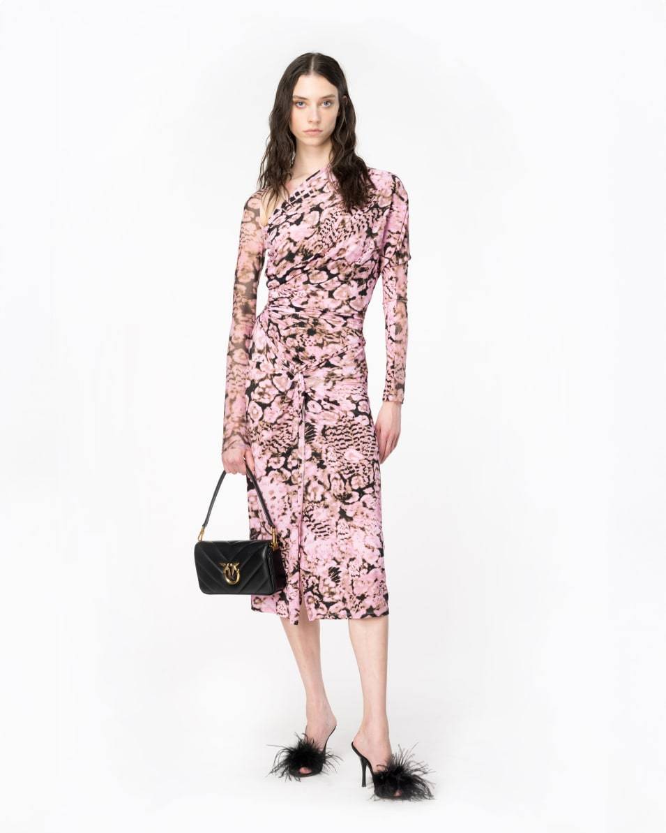Pinko Kleid aus Jersey und Tüll Coral Scanner Super Sparpreis