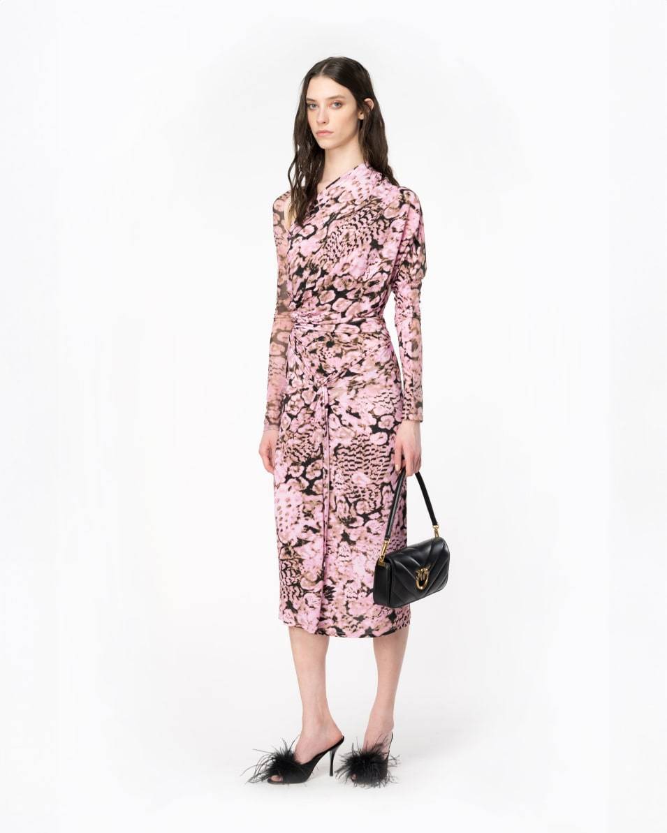 Pinko Kleid aus Jersey und Tüll Coral Scanner Super Sparpreis