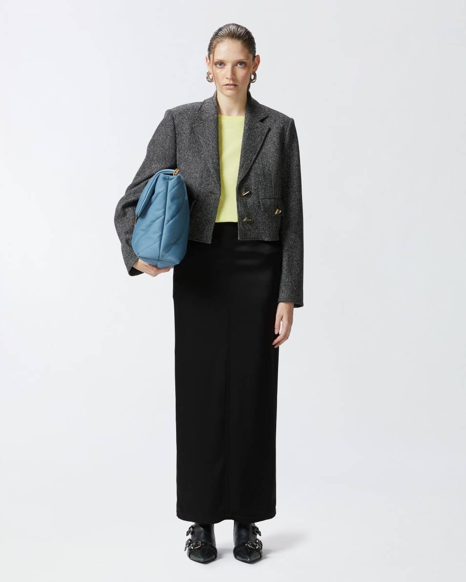 Pinko Langer Satinrock mit Schlitz hinten Letzte 2 Tage