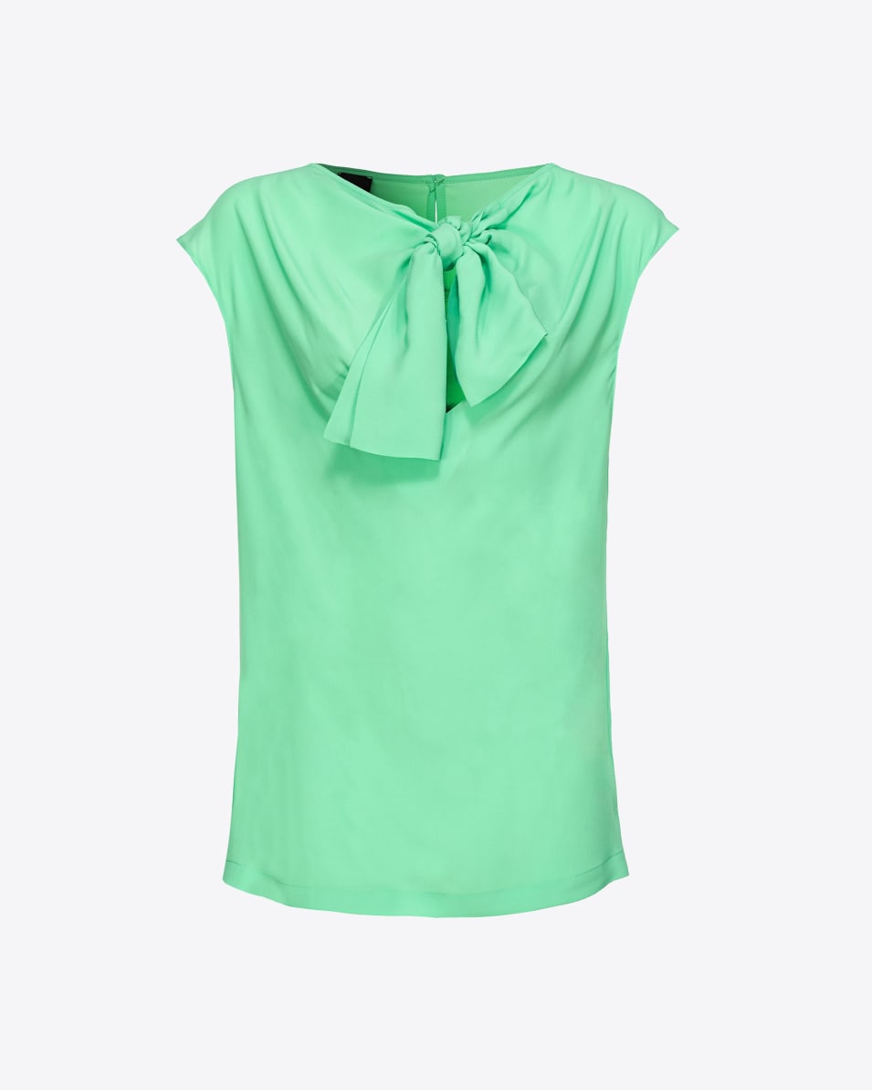 Pinko Top aus Seidenmix mit Schleife Online