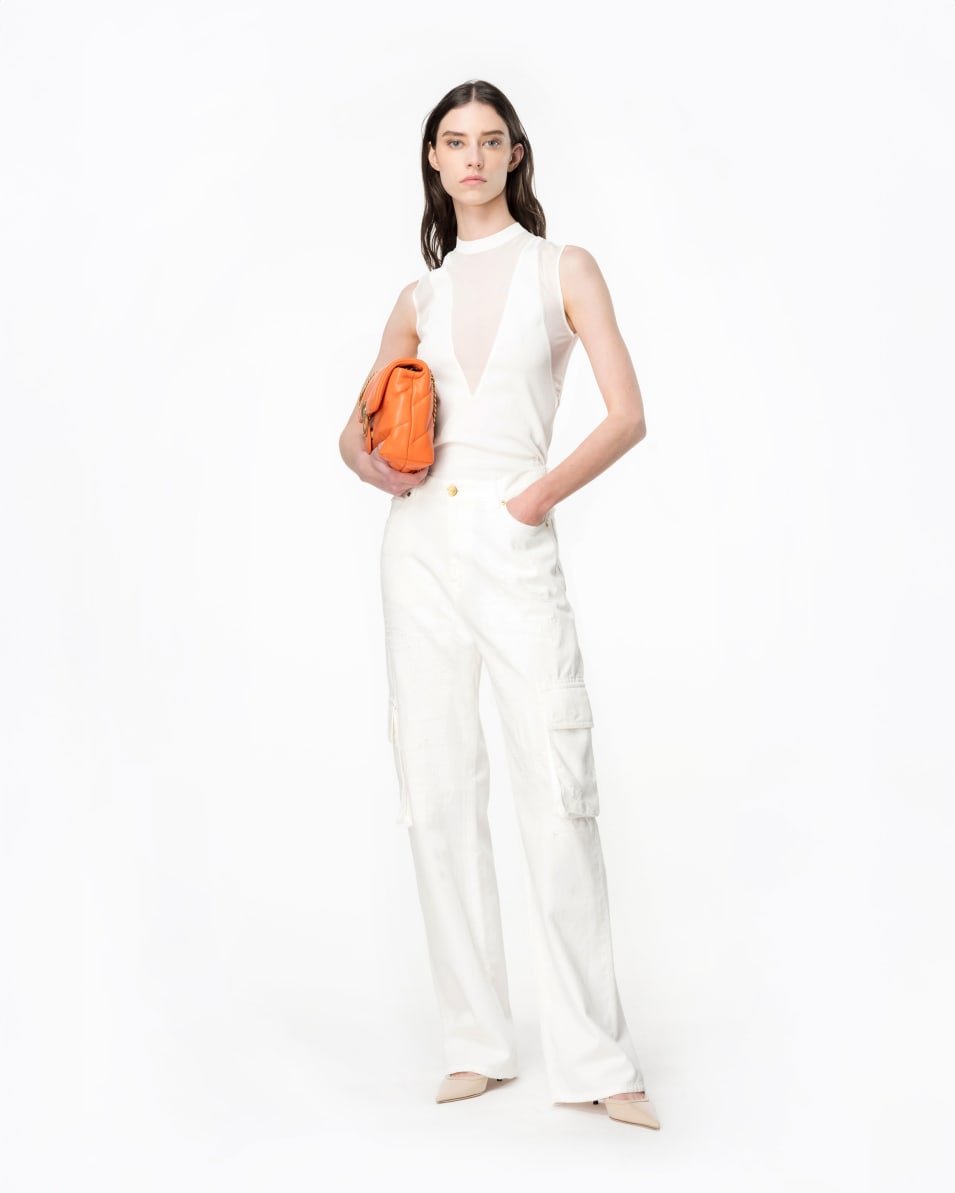 Pinko Cargohose aus Bull mit Rissen und Flicken Outlet