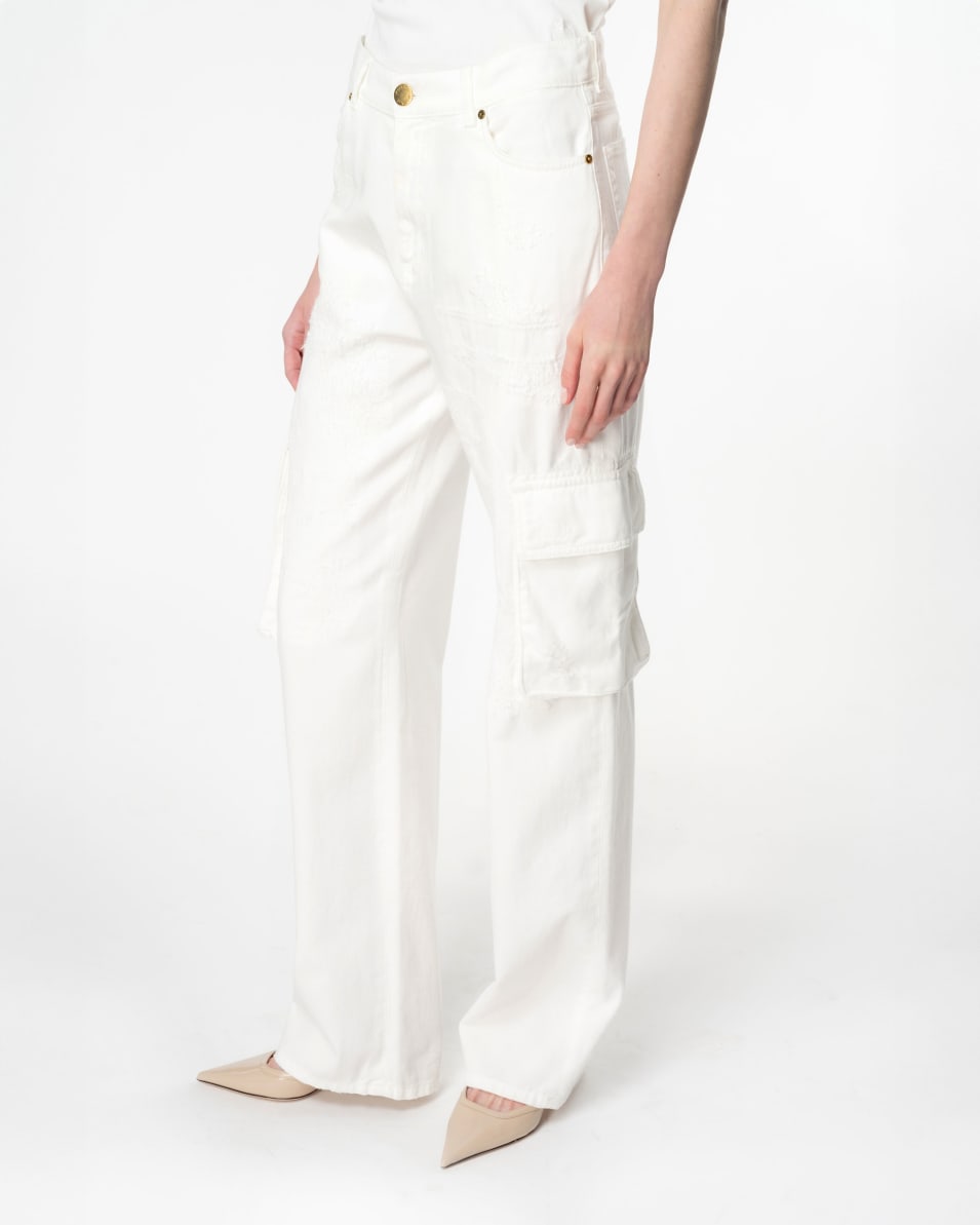 Pinko Cargohose aus Bull mit Rissen und Flicken Outlet