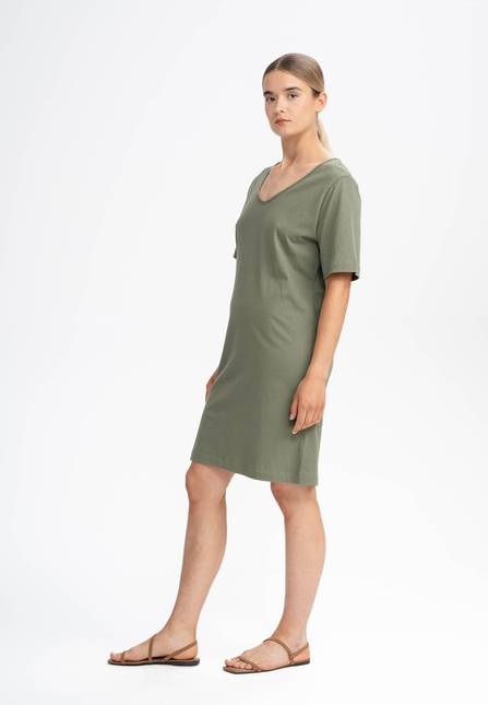 Melawear Damen V-Neck Kleid JANITRA Kostenlose Rückgabe