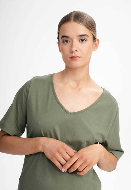 Melawear Damen V-Neck Kleid JANITRA Kostenlose Rückgabe