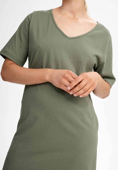 Melawear Damen V-Neck Kleid JANITRA Kostenlose Rückgabe