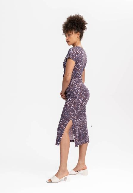 Melawear V-Neck Kleid lang SHREOSHI Zeitbegrenzte Promotion