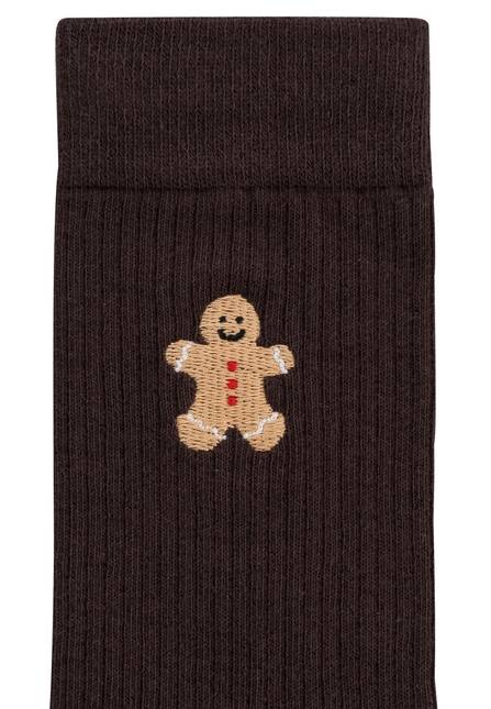 Melawear Unisex Gerippte Socken Stickerei 1er Pack Sonderangebot der Fabrik
