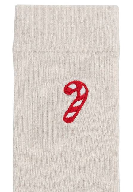 Melawear Unisex Gerippte Socken Stickerei 1er Pack Riesige Rabatte