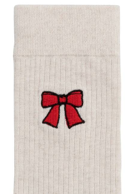Melawear Unisex Gerippte Socken Stickerei 1er Pack Clearance-Verkauf