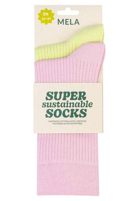 Melawear Gerippte Socken 2er Pack Begrenzt auf 3 Tage