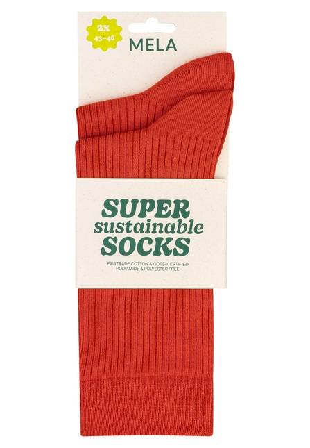 Melawear Gerippte Socken 2er Pack zollfrei