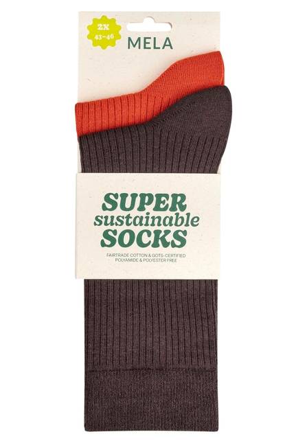 Melawear Gerippte Socken 2er Pack 2025