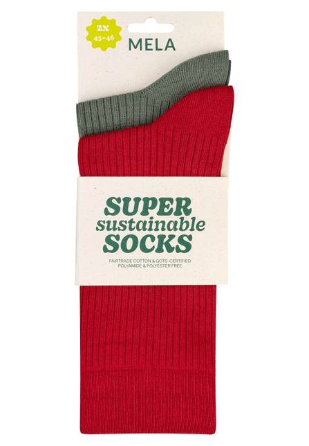 Melawear Gerippte Socken 2er Pack Online