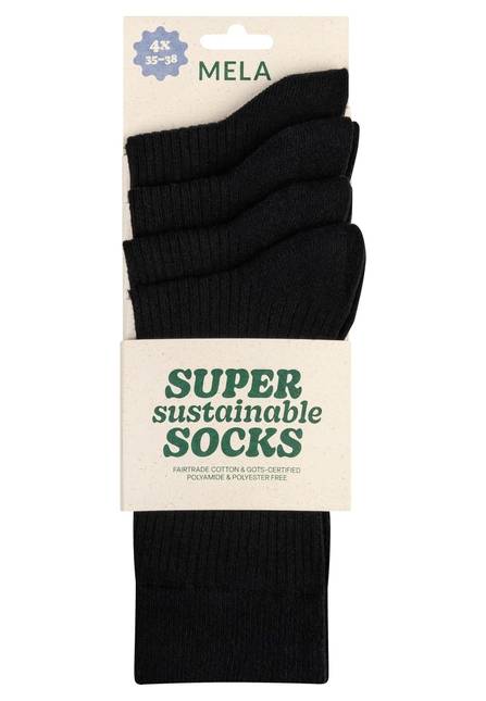 Melawear Gerippte Socken 4er Pack im Angebot
