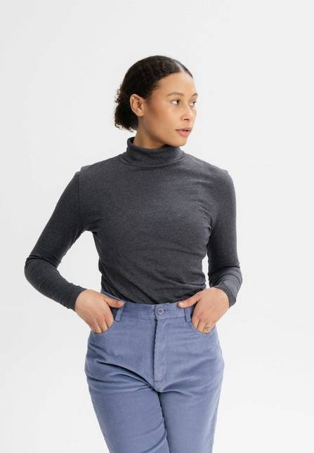 Melawear Damen Turtleneck Shirt ANCHAL Schlussverkauf