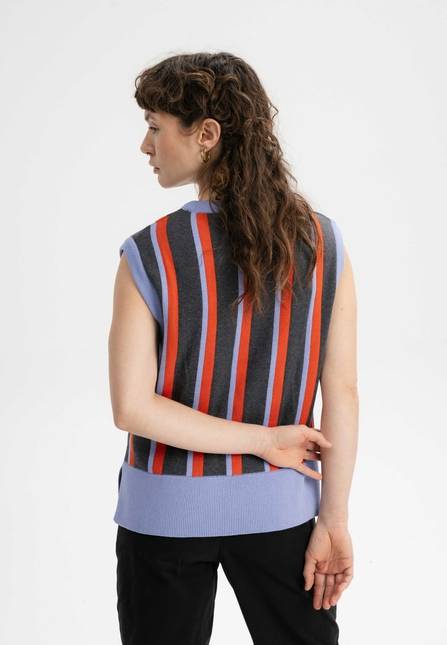 Melawear Damen Jacquard Strick Pullunder JAMUNA Versandkostenfrei
