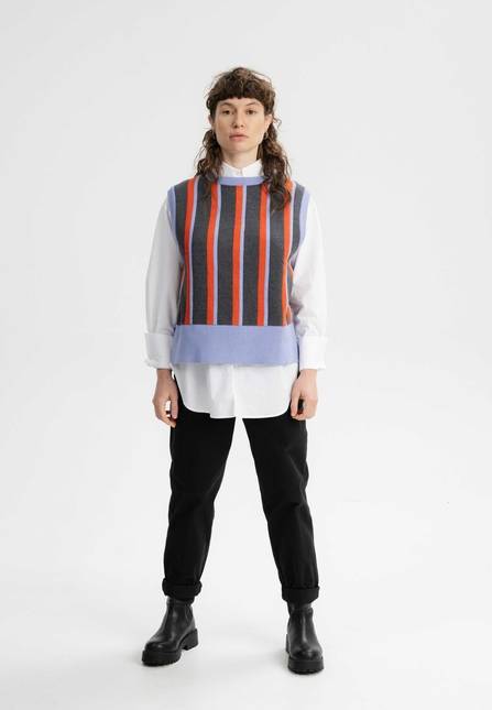 Melawear Damen Jacquard Strick Pullunder JAMUNA Versandkostenfrei
