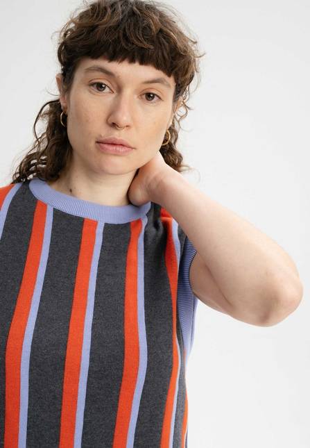 Melawear Damen Jacquard Strick Pullunder JAMUNA Versandkostenfrei