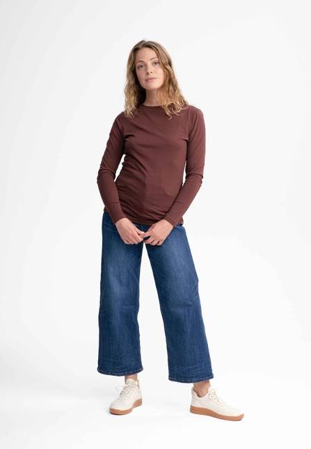 Melawear Damen Basic Langarmshirt DHIVYA Kostenlose Rückgabe
