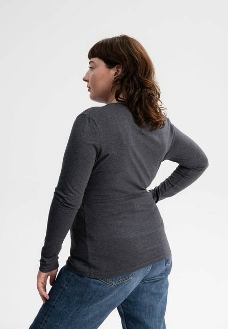 Melawear Damen Basic Langarmshirt DHIVYA Neueste Stile