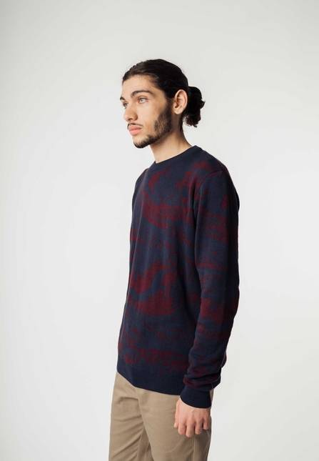 Melawear Jacquard Strickpullover MANAV Neueste Mode