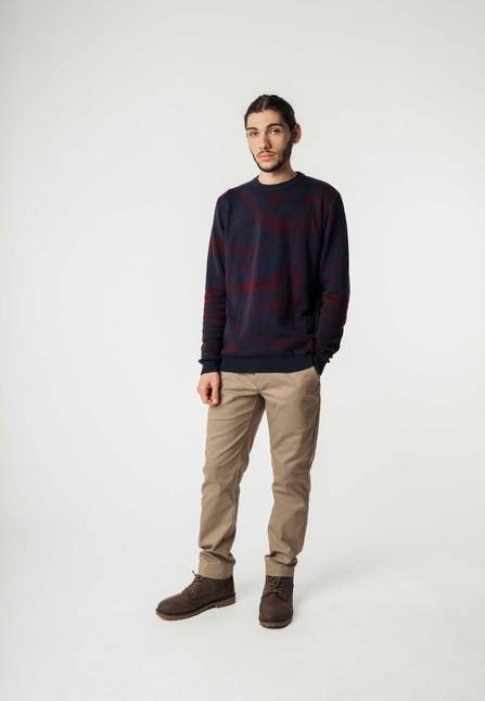 Melawear Jacquard Strickpullover MANAV Neueste Mode