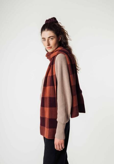 Melawear Jacquard Rippstrick Schal ASMEE Preisnachlass